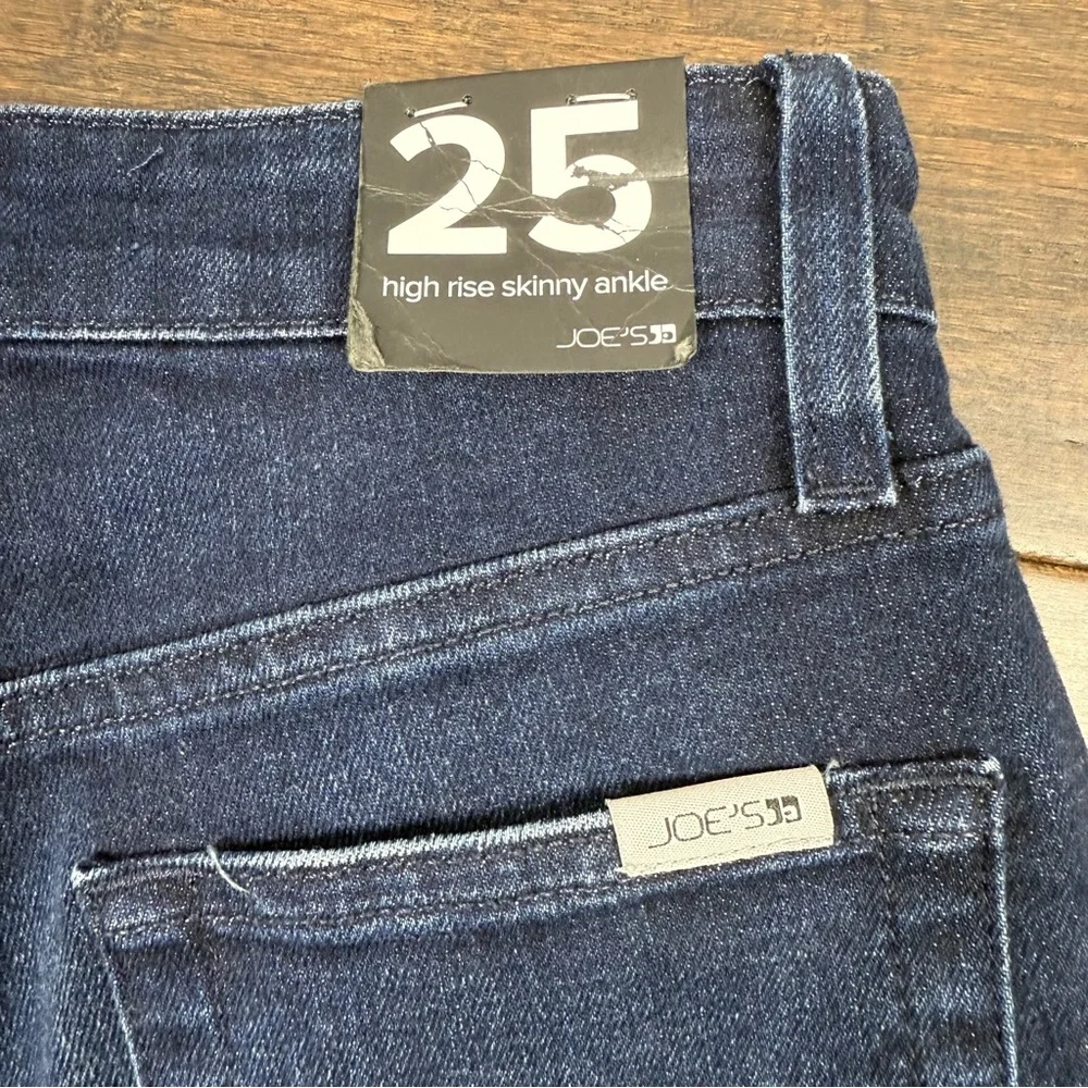 Joe’s Women High Rise Dark Blue Skinny Ankle Jeans Size 25 New